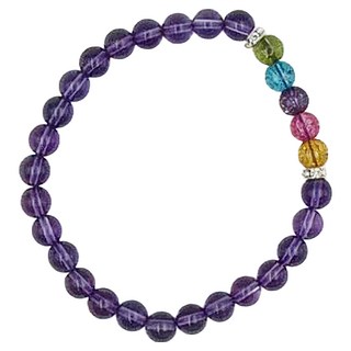 五行開運 女款 彩晶紫水晶手鍊 5g, 1個, 紫