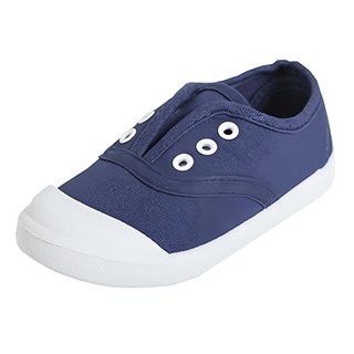 愛貝比 鬆緊套鞋 17.5cm 藏青兔子 - 寶寶舒適透氣帆布鞋