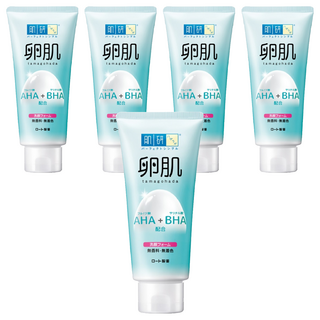 HADALABO 肌研 卵肌去角質洗面乳 AHA+BHA配合 溫和洗淨老廢角質, 130g, 5條