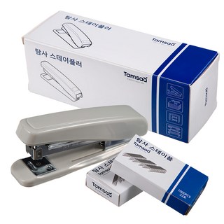 Tamsaa 釘書機組，搭配33號釘書針2包，最多可固定20張, 灰色, 1組