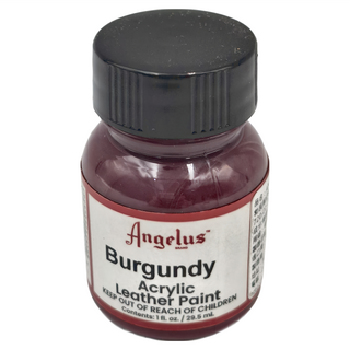 美國 Angelus 水性皮革顏料, Acrylic Leather Paint, 29.5ml, 060勃艮第紅BURGUNDY