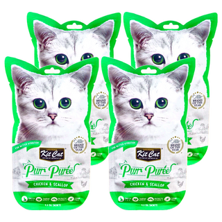 Kit Cat 呼嚕嚕肉泥, 雞肉 + 扇貝, 60g, 4袋