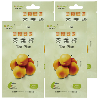 梅李果坊 茶葉梅 便利包 口味獨特 酸甜茶香味 厚實飽滿果肉, 60g, 4包