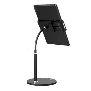 Kakusiga 360度調整 可彎曲手機平板桌面支架 KSC-463 金屬鐵+ABS材質, 1個, 黑色