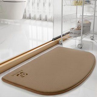 吸水地墊 50 x 80cm 熊貓咖啡色 浴室吸水防滑腳踏墊