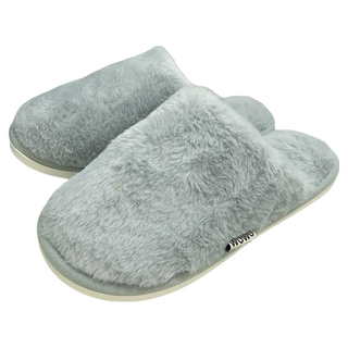 WUWU 珊瑚絨包頭布拖 A028, 灰色, 1雙