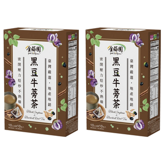 薌園 黑豆牛蒡茶, 青仁黑豆, 黃金比例調配, 不含咖啡因, 10g, 10包, 2盒