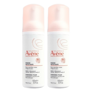 Avene 雅漾 活泉綿密潔顏慕斯, 150ml, 適合敏感混合性皮膚, 2瓶