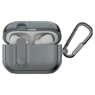 MAGEASY Odyssey 抗衝擊磁扣耳機殼 金屬灰藍 附金屬扣環, Airpods 4, 1個