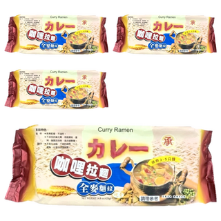 承昌食品 咖哩全麥拉麵, 無添加麵質改良劑, 420g, 4包