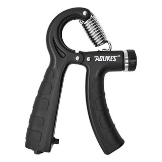 AOLIKES 奧力克斯 可調節手部握力訓練器 5~60kg, 黑色, 1個