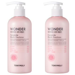 TONYMOLY Wonder 神經醯胺保濕乳液, 300ml 超大容量, 富含5,000ppb神經醯胺, 全方位滋潤乾燥肌, 2瓶