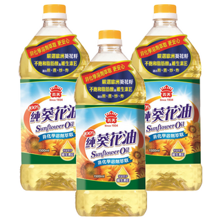 義美 100%純葵花油, 1.5L, 3瓶