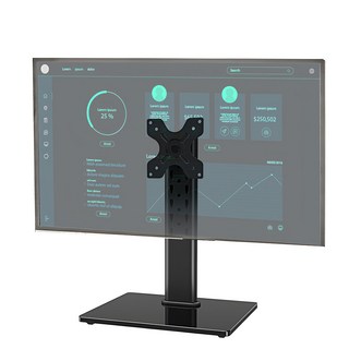 Ermutek 二木科技 桌上型13~32吋直立式懸掛螢幕支架底座 (六段式高度可調/無須鑽孔夾具), DM-041-S, 1個