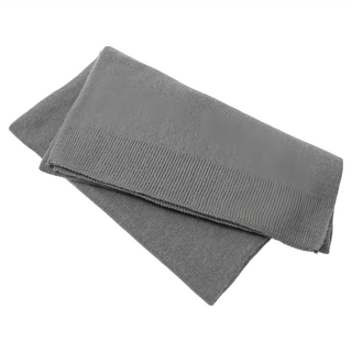 CARET 柔軟針織加絨圍巾, 216*46cm, 炭灰色