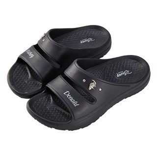 BORUI 柏睿鞋業 米奇唐老鴨造型休閒拖鞋, 米奇唐老鴨 黑色, 37