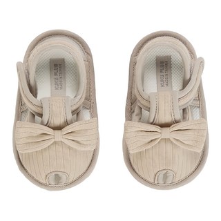 ku.ku duckbill 酷咕鴨 plus竹纖羅紋蝴蝶學布鞋-暖調杏, 舒適透氣學步鞋, M