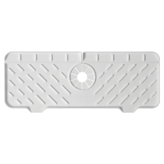 UTOOKII 水龍頭瀝水置物矽膠墊, 1層, 白色, 1個