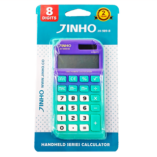 JINHO 京禾 8位元口袋型計算機 雙電源, 紫色, 1個