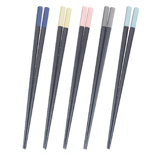 NEXCLEANS 舞水痕 日式六角筷組，雙色款，耐高溫，防滑，易於清洗, 5雙, 1組