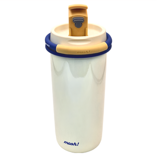 mosh 圈圈吸管杯，白色，700ml，時尚簡約設計，安全材質，方便飲用, 1瓶