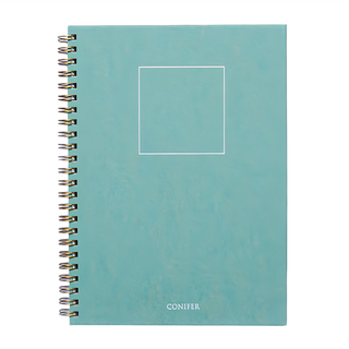 conifer 綠的事務 16K 禪Zen 線圈空白筆記 簡約封面 多格式內頁 活頁線圈設計, 綠礬, 1本