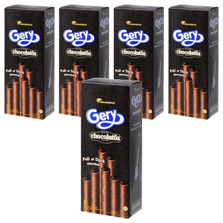 Gery芝莉 捲心酥 黑巧克力口味, 140g, 5盒