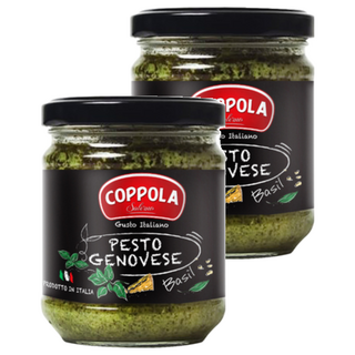 COPPOLA 柯波拉 義大利起司松子青醬, 100%義大利羅勒, 無麩質認證, 180g, 2罐