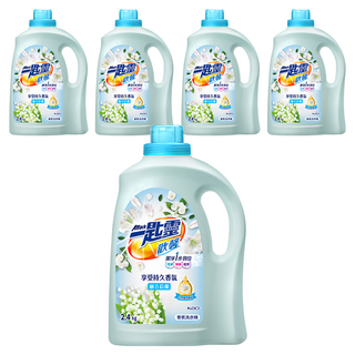 Attack 一匙靈 台灣公司貨 歡馨香氛洗衣精 幽谷鈴蘭香, 2.4kg, 5桶