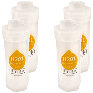 美得像專櫃 蓮蓬頭香氛濾芯 H201 水蜜桃, 適用於家用蓮蓬頭/水龍頭, 香氛淨水器, 適用溫度: 最高55°C, 4個