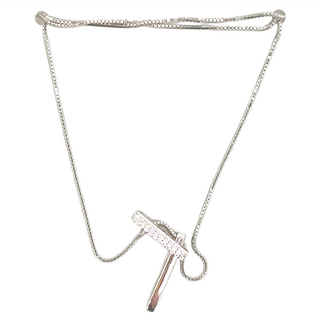 MARIGOLD 美爾朵 命運交錯長方項鍊, Silver, 40cm+5cm延長鍊