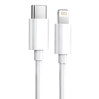 FUGU USB-C to Lightning 高速充電線，PD20W快充，iPhone/iPad/iPod適用, 2m, 白色, 1條