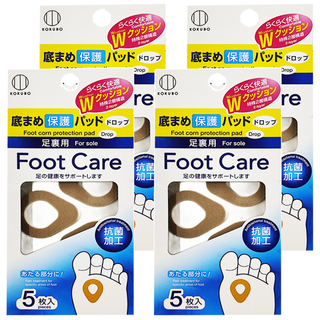 KOKUBO 小久保足底水泡保護墊水滴形5片 舒適保護、減輕摩擦, 155 x 74 x 10mm, 4包
