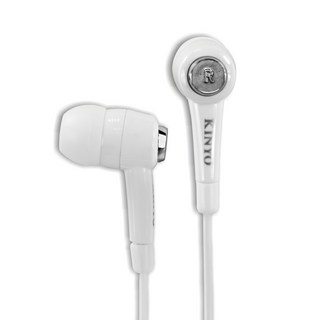 Kinyo 炫白密閉式耳機 10mm, EMP-57, 白色, 1個