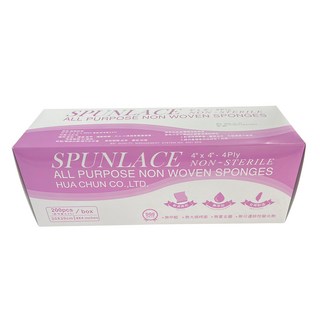 Hua Chun 華純 拋棄式美容紗布 4" x 4" 4層, 200片/盒, 1盒