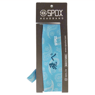 SPOX FLEX TIE 綁式運動頭帶 吸濕排汗, 藍飛變形蟲, 1條