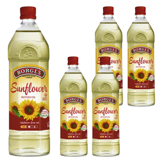 BORGES 西班牙原裝進口100%純葵花油 (1L/瓶), 5瓶