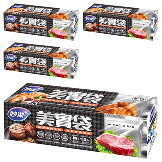 妙潔 美實袋, M, 15入, 4盒