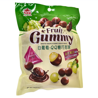 義美 白葡萄QQ糖巧克球, 160g, 1袋