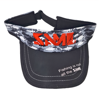 SAME 莎美 空頂帽 釣魚運動遮陽帽, free size, 迷彩灰