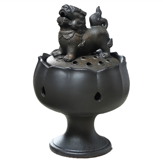 祥獅蓮蓬招財爐 香薰 獅吼蓮花, 24 x 10cm, 1個