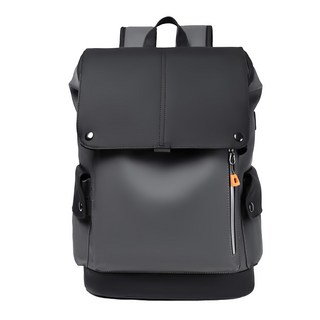 理享家 機能防水輕量化後背包,黑灰色,輕便舒適,大容量多隔層設計, 灰色, 36 x 14 x 43cm, 1個