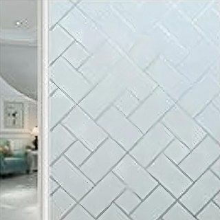 fioJa豐讚家 防窺抗UV無膠玻璃靜電貼, 45 x 300cm, 斜方格