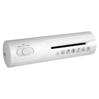 FILUX 飛力士 手持式碎紙機 S-090, 直條狀碎紙, 3mm極細, 附開瓶器, 輕巧攜帶, 極簡白