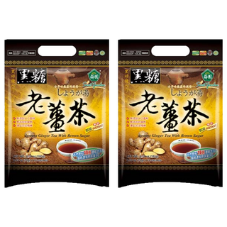 薌園 黑糖老薑茶, 上等老薑母熬製 18倍濃縮萃取 漢方古法精煉 無添加, 10g, 18包, 2袋