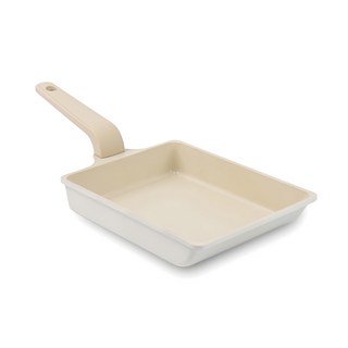 Lacena Cream方形玉子燒平底鍋 IH/電磁爐適用, 19cm, 1個