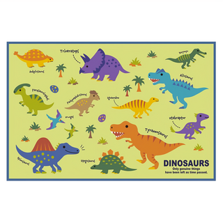 Skater 卡通桌墊餐墊, 900 x 600mm, 恐龍圖鑑, 1個