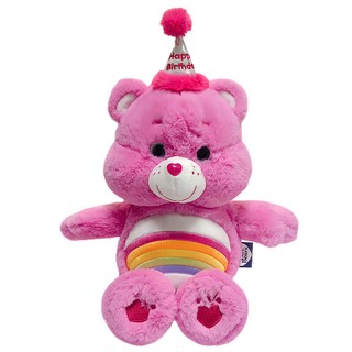 Care Bears 彩虹熊 生日Cheer Bear 玩偶 27cm, 粉色, 1入
