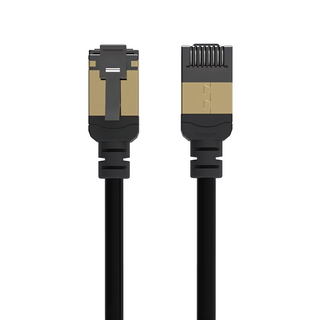 Avier PREMIUM Lite NyflexTM Cat 6A 極細高速網路線 雙重屏蔽 鍍金端子遮蔽RJ45, 黑色, 2m, 1條