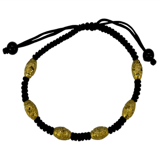 馥瑰馨盛 濃情姻緣桃花手工手鍊 合金電鍍棉手鍊, 珠子直徑0.5 x 0.9cm 手圍18~22cm, 粉紅色